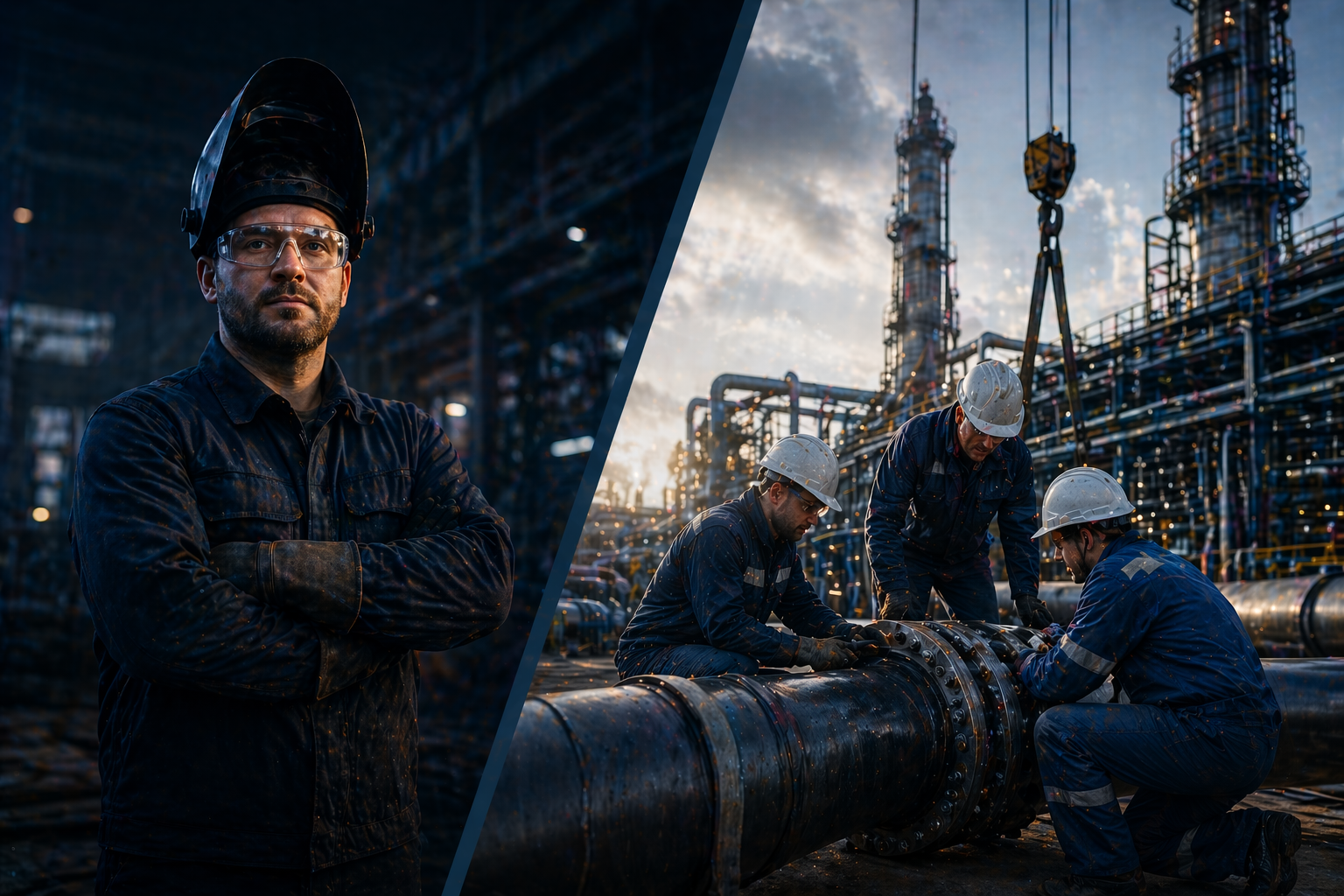 Schweißarbeiten vor Ort