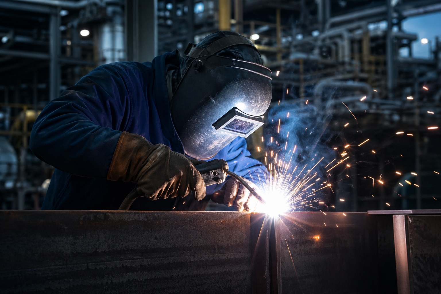 Schweißer bei der Arbeit